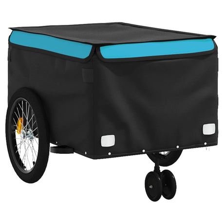 Vidaxl cykeltrailer 45 kg Iron sort og blå