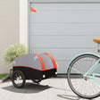 Vidaxl Bicycle Trailer 30 kg Iron Black and Orange