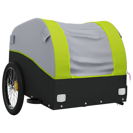 Vidaxl cykeltrailer 45 kg jern sort og grøn
