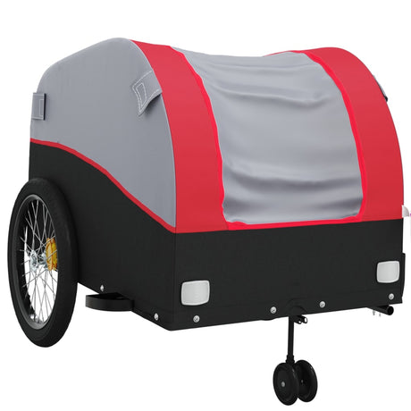 Vidaxxl cykeltrailer 45 kg jern sort og rød