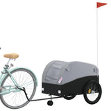 Vidaxxl cykeltrailer 45 kg jern sort og grå