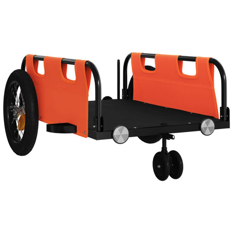 Vidaxl Bicycle Trailer Oxford Stof og Iron Orange