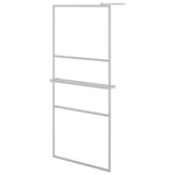 Vidaxl walk-in brusindkapsling med hylde 100x195 cm ESG Glass Aluminium Chrome