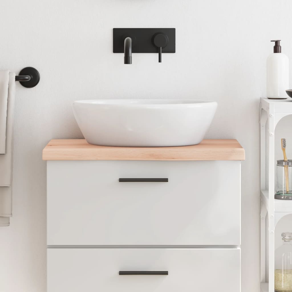 Vidaxx Washbasin Top 60x40x (2-4) cm ubehandlet fast træ