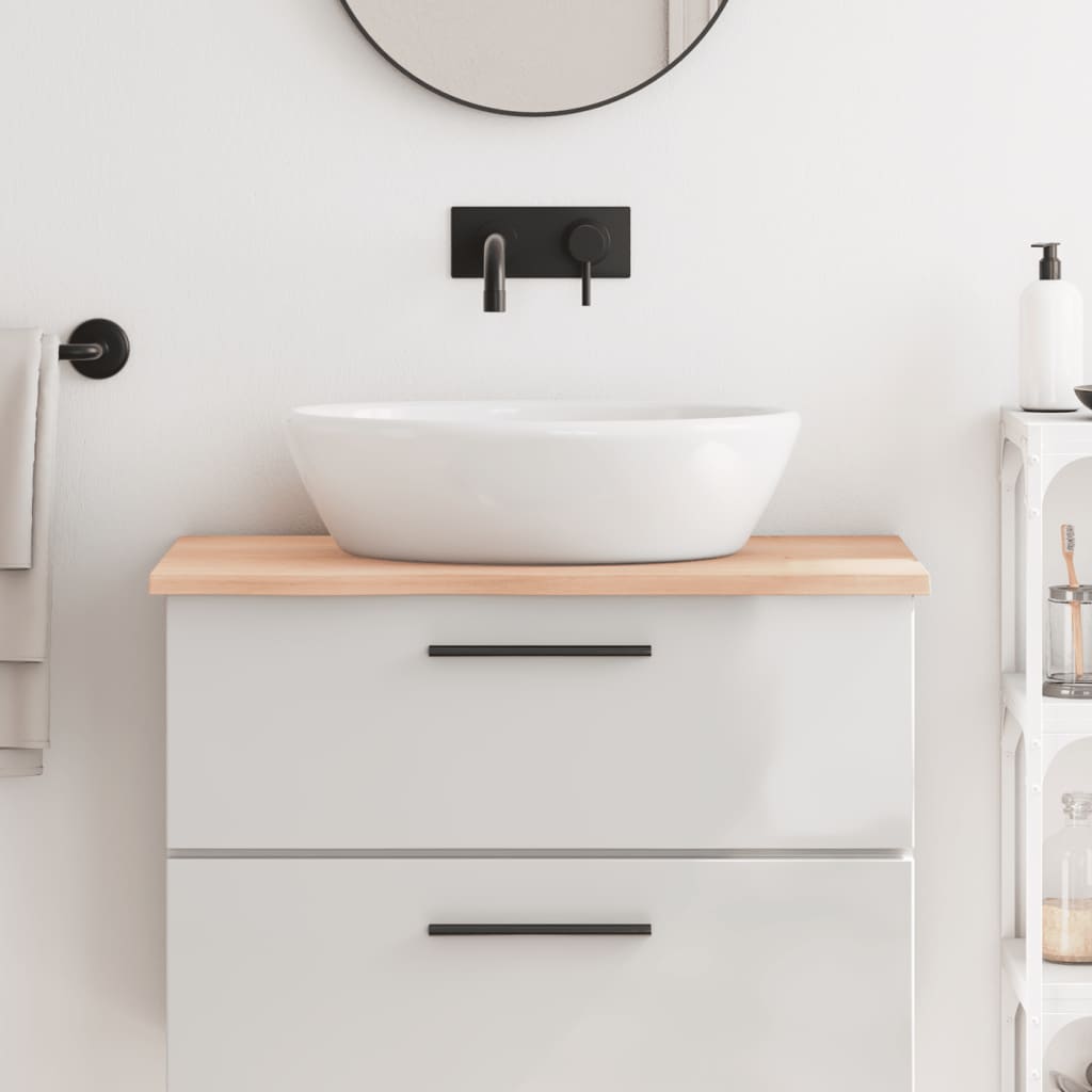 Vidaxx Washbasin Top 80x50x2 cm ubehandlet fast træ