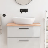 Vidaxx Washbasin Top 80x50x (2-4) cm ubehandlet fast træ
