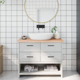 Vidaxx Washbasin Top 100x30x (2-4) cm ubehandlet fast træ