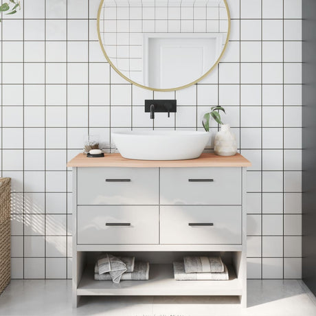 Vidaxx Washbasin Top 100x40x2 cm ubehandlet fast træ