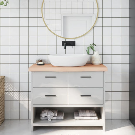 Vidaxx Washbasin Top 100x40x (2-6) cm ubehandlet fast træ