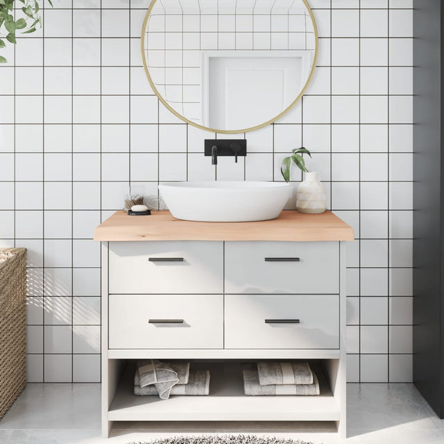 Vidaxx Washbasin Top 100x60x (2-6) cm ubehandlet fast træ