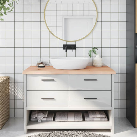 Vidaxx Washbasin Top 120x60x (2-4) CM Ubehandlet fast træ