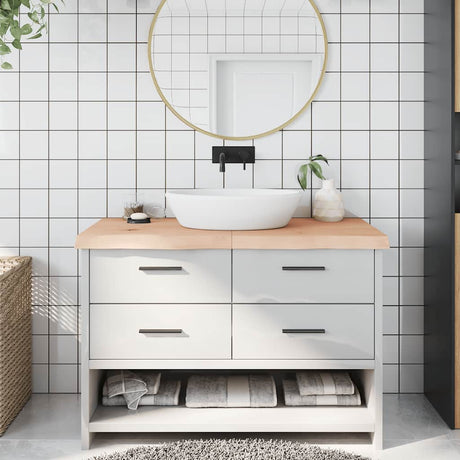 Vidaxx Washbasin Top 120x60x (2-6) cm ubehandlet fast træ