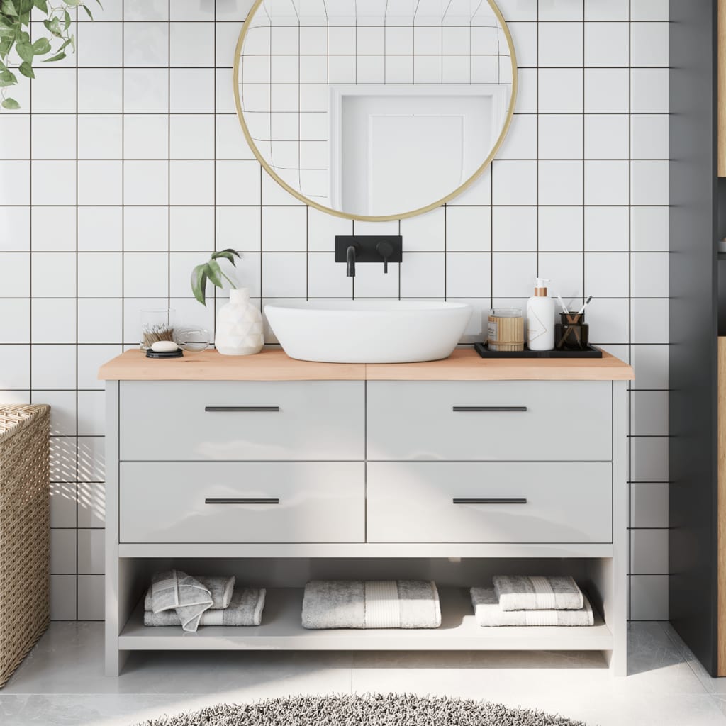 Vidaxx Washbasin Top 140x40x (2-4) cm ubehandlet fast træ