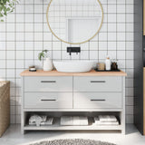 Vidaxx Washbasin Top 140x40x (2-4) cm ubehandlet fast træ