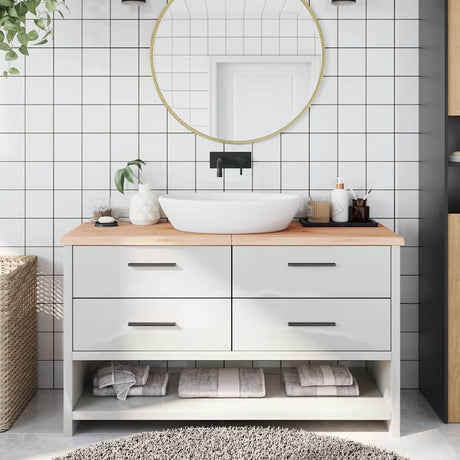 Vidaxx Washbasin Top 140x60x (2-4) cm ubehandlet fast træ