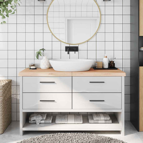 Vidaxx Washbasin Top 140x60x (2-6) cm ubehandlet fast træ