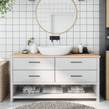 Vidaxl Washbasin Top 160x40x (2-4) cm ubehandlet fast træ