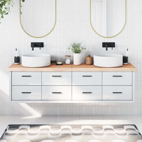 Vidaxx Washbasin Top 180x60x (2-6) cm ubehandlet fast træ