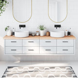 Vidaxx Washbasin Top 220x50x (2-6) cm ubehandlet fast træ