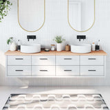 Vidaxl Washbasin Top 220x60x (2-4) cm ubehandlet fast træ