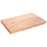 Vidaxl wastafelblad 60x40x(2-4) cm behandeld massief hout lichtbruin