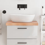 Vidaxx håndvasktop 60x50x (2-6) cm behandlet massivt træ lysebrun