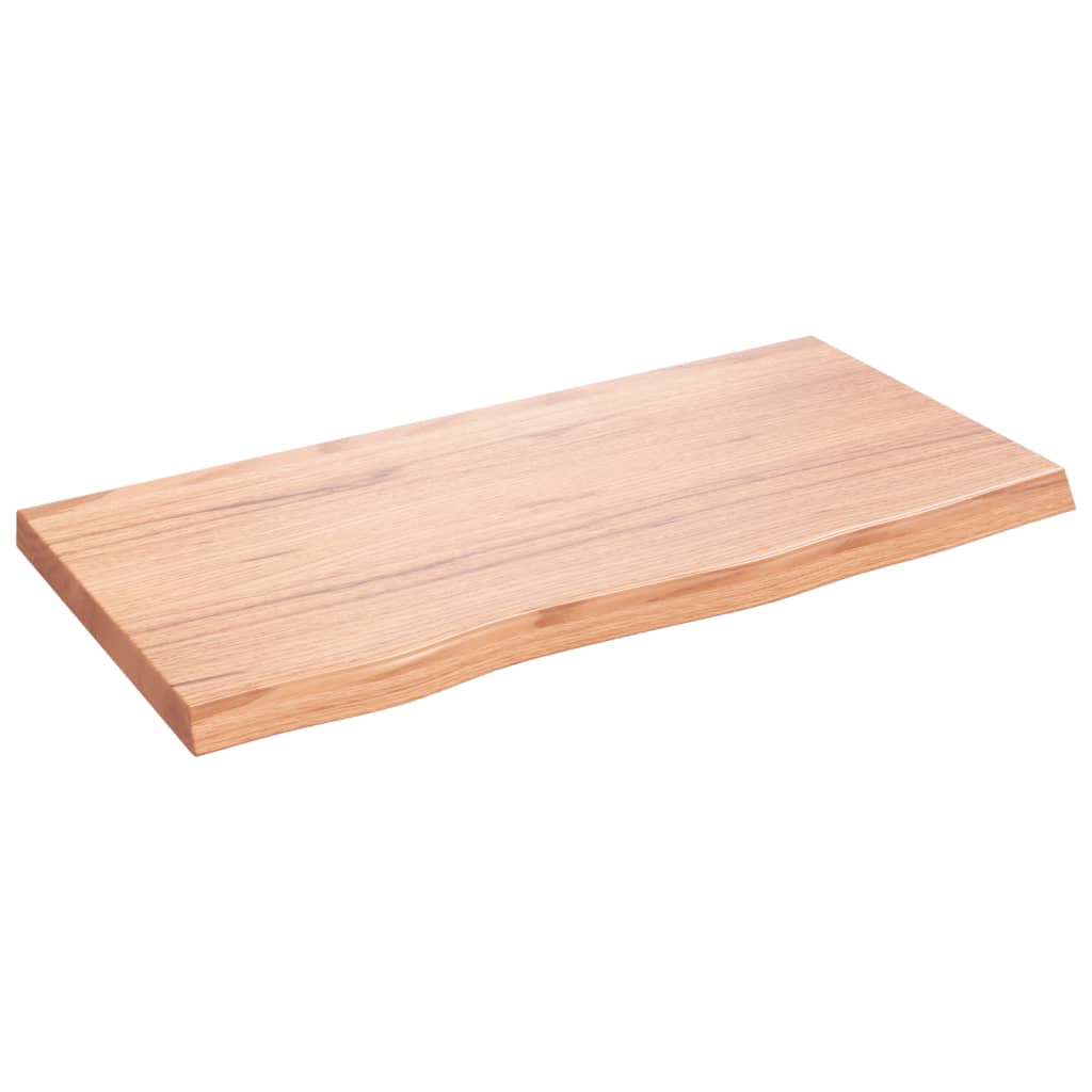 Vidaxx håndvasktop 80x40x (2-4) cm behandlet massivt træ lysebrun