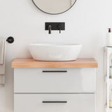 Vidaxx Washbasin Top 80x50x (2-6) cm behandlet fast træ lysebrun
