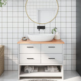 Vidaxx Washbasin Top 100x40x2 behandlet solid træ lysebrun
