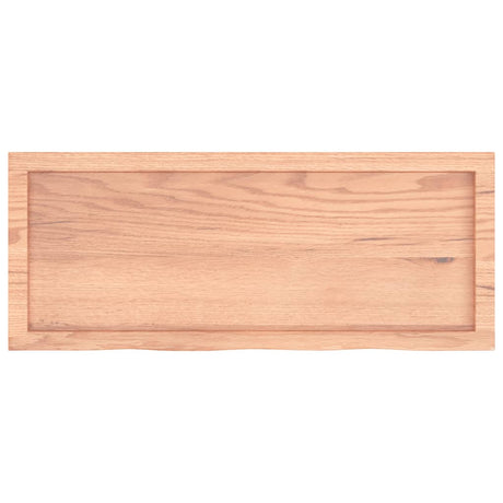 Vidaxx Washbasin Top 100x40x (2-6) cm behandlet fast træ lysebrun