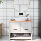 Vidaxx Washbasin Top 100x50x2 behandlet solid træ lysebrun