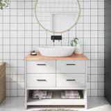 Vidaxx Washbasin Top 100x60x2 behandlet solid træ lysebrun