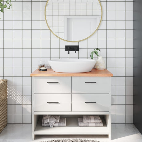 Vidaxx Washbasin Top 100x60x2 behandlet solid træ lysebrun