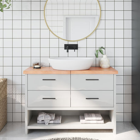 Vidaxx Washbasin Top 120x30x (2-4) cm behandlet solid træ lysebrun