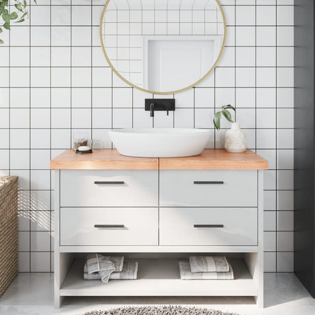 Vidaxx Washbasin Top 120x40x (2-6) cm behandlet fast træ lysebrun