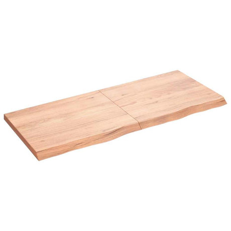 Vidaxx Washbasin Top 120x50x (2-4) cm behandlet solid træ lysebrun