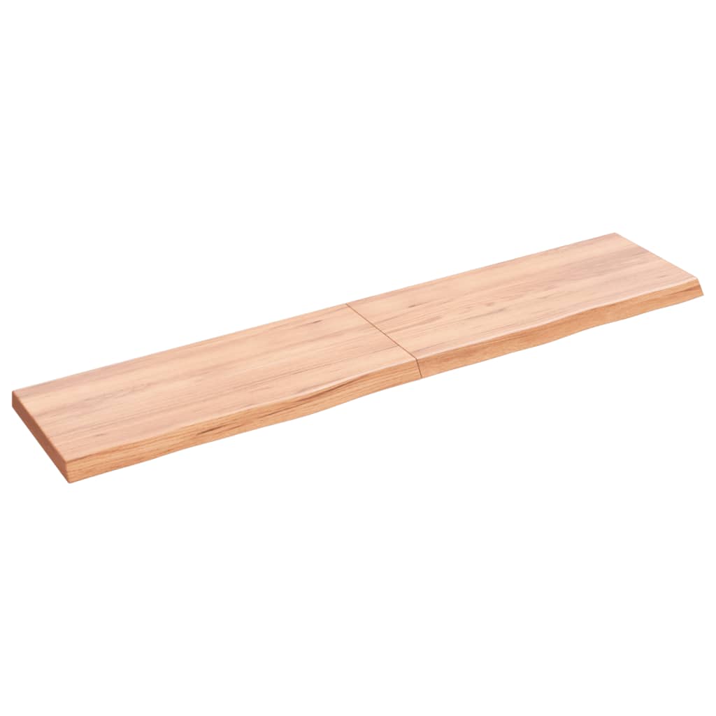 Vidaxx Washbasin Top 140x30x (2-4) cm behandlet fast træ lysebrun