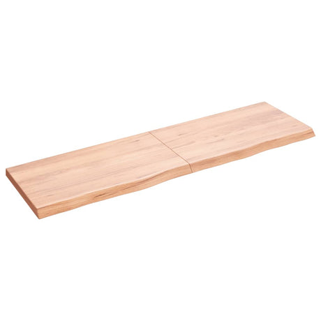 Vidaxx Washbasin Top 140x40x (2-4) cm behandlet fast træ lysebrun
