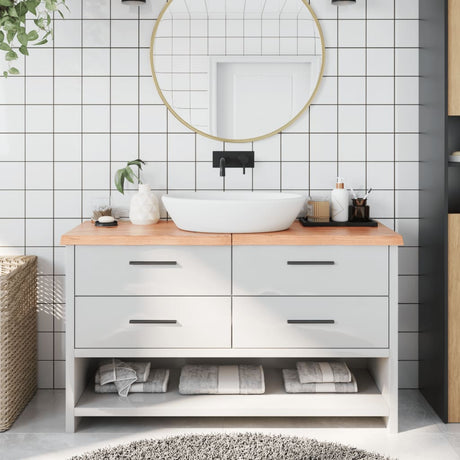 Vidaxx Washbasin Top 140x40x (2-4) cm behandlet fast træ lysebrun