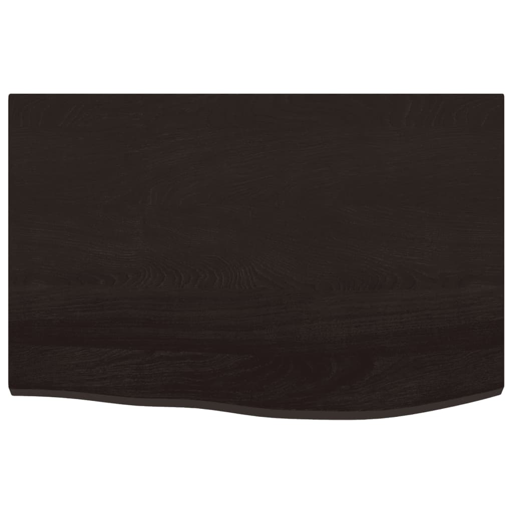 Vidaxx Washbasin Top 60x40x2 cm behandlet massivt træ mørkebrun