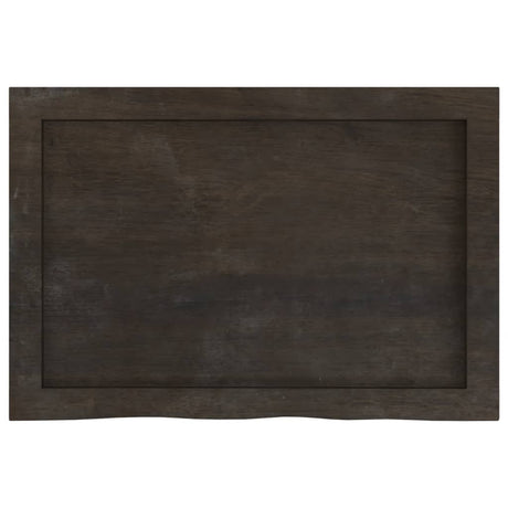 Vidaxx Washbasin Top 60x40x (2-4) cm behandlet massivt træ mørkebrun