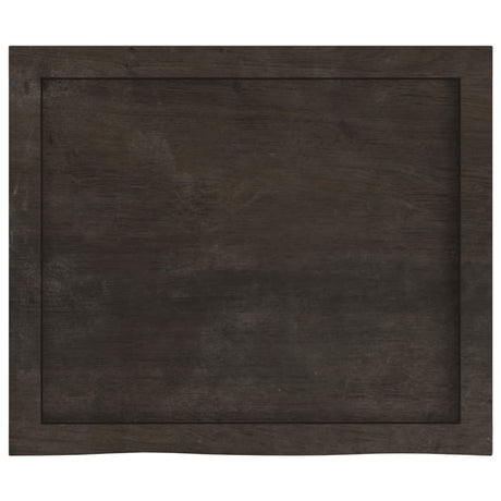 Vidaxx Washbasin Top 60x50x (2-4) cm behandlet massivt træ mørkebrun