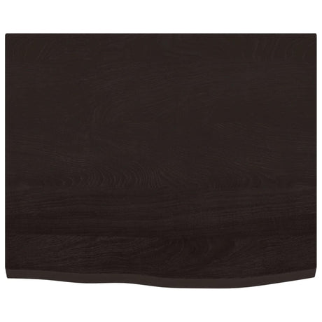 Vidaxx Washbasin Top 60x50x (2-6) cm behandlet massivt træ mørkebrun