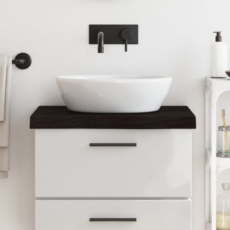Vidaxx Washbasin Top 60x50x (2-6) cm behandlet massivt træ mørkebrun