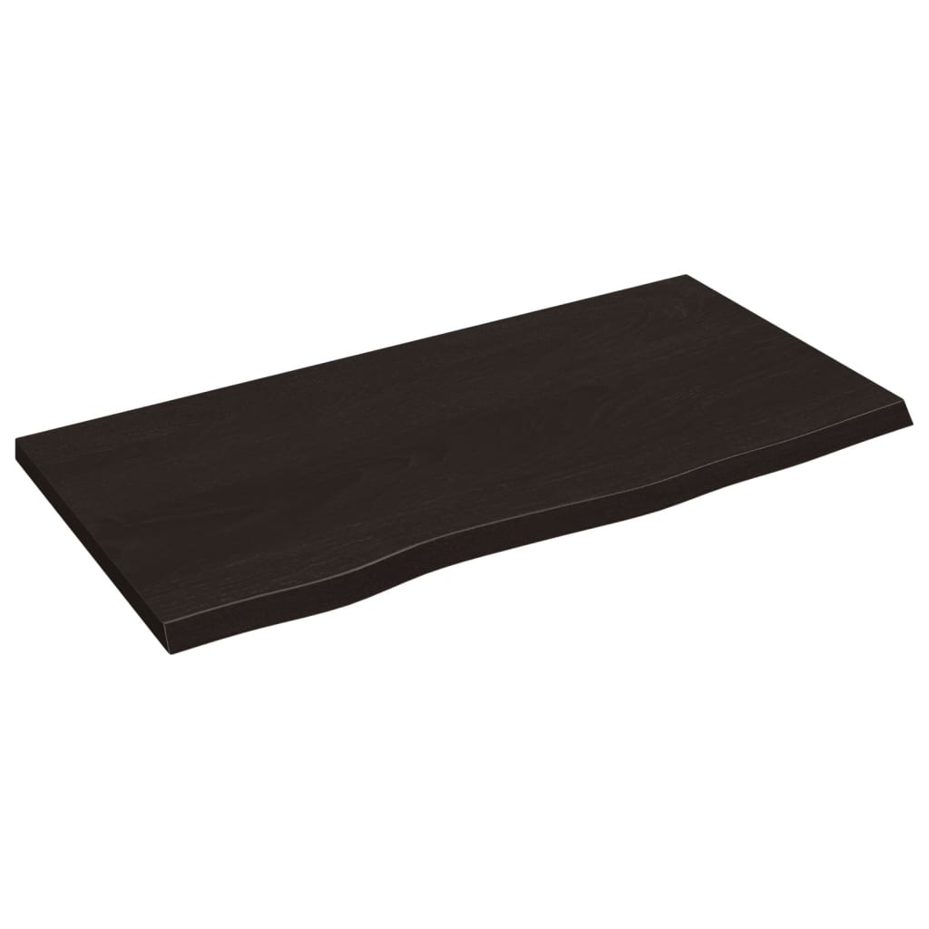 Vidaxx Washbasin Top 80x40x2 cm behandlet massivt træ mørkebrun