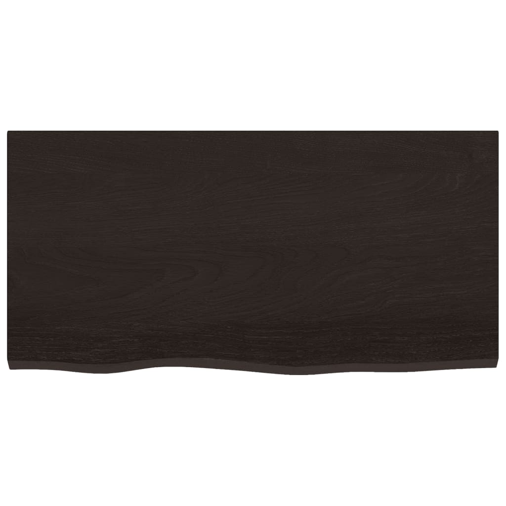 Vidaxx Washbasin Top 80x40x2 cm behandlet massivt træ mørkebrun