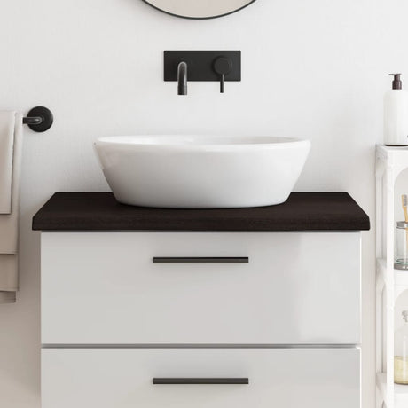 Vidaxx Washbasin Top 80x50x (2-4) cm behandlet massivt træ mørkebrun