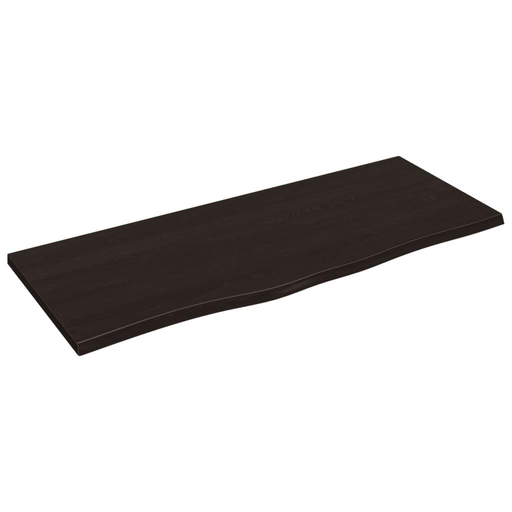 Vidaxx Washbasin Top 100x40x2 cm behandlet massivt træ mørkebrun