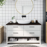 Vidaxx Washbasin Top 100x40x (2-4) cm behandlet massivt træ mørkebrun