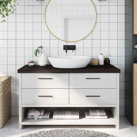 Vidaxx Washbasin Top 100x40x (2-6) cm behandlet massivt træ mørkebrun